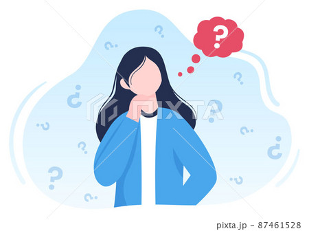 People Thinking to Make Decision, Problem Solving and Find Creative Ideas with Question Mark in Flat Cartoon Background for Poster Illustration People Thinking to Make Decision, Problem Solving and Find Creative Ideas with Question Mark in Flat Cartoon Background for Poster Illustration 87461528