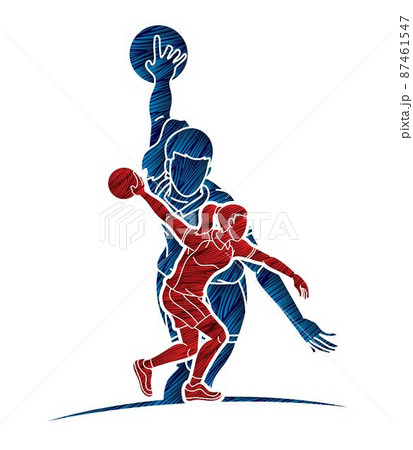 Group of Bowling Sport Player Action Cartoon Graphic Vector 87461547