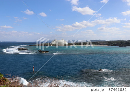 沖縄_絶景の万座毛 沖縄_絶景の万座毛 87461882