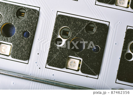 Disassembly mechanical keyboard, Modified custom keyboard with PCB switch pad stickers. Disassembly mechanical keyboard, Modified custom keyboard with PCB switch pad stickers. 87462356