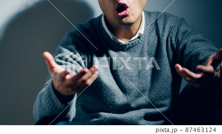怒る男性 クレーマーイメージ 怒る男性 クレーマーイメージ 87463124