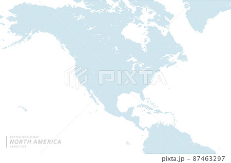 北アメリカを中心とした青のドットマップ。　大サイズ。 87463297