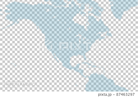 北アメリカを中心とした青のドットマップ。　大サイズ。 87463297