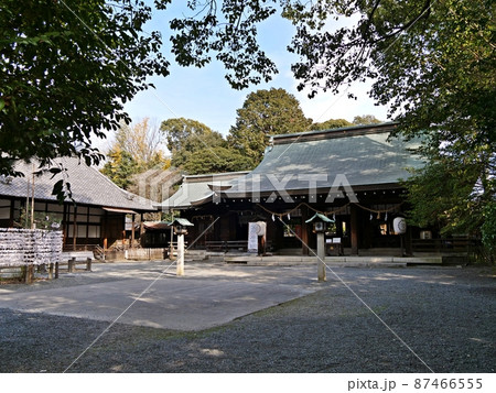 大阪 島本町 水無瀬神宮 拝殿・本殿と客殿(冬) 大阪 島本町 水無瀬神宮 拝殿・本殿と客殿(冬) 87466555