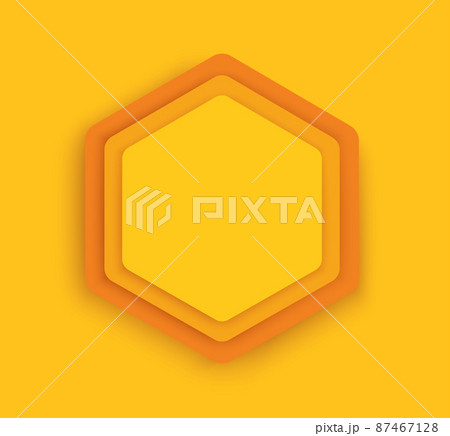 yellow hexagon background template vector yellow hexagon background template vector 87467128