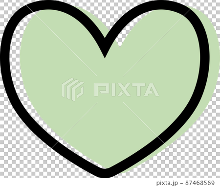 Heart green simple illustration cute pop 87468569