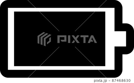 黒の電池残量のアイコン 黒の電池残量のアイコン 87468630