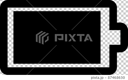 黒の電池残量のアイコン 黒の電池残量のアイコン 87468630