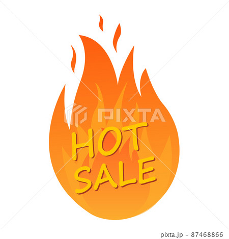 Discount or sale. Hot sales and hot offer signs. logo design, label: hot sale logo concept isolated on white.Flat style. Vector Discount or sale. Hot sales and hot offer signs. logo design, label: hot sale logo concept isolated on white.Flat style. Vector 87468866