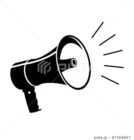 Megaphone icon. Web design. Flat style. Isolated on white background. Vector 87468897
