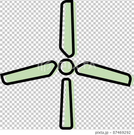 風電簡單可愛插畫 87469292