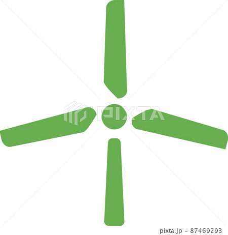 風力発電のシンプルでかわいいイラスト 87469293