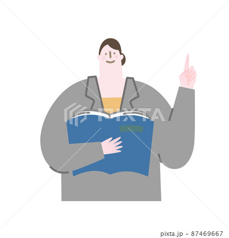ポイントを話す先生_アウトラインなし ポイントを話す先生_アウトラインなし 87469667