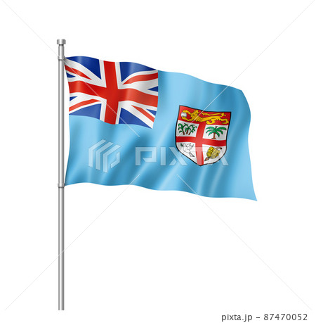Fijian flag isolated on white 87470052