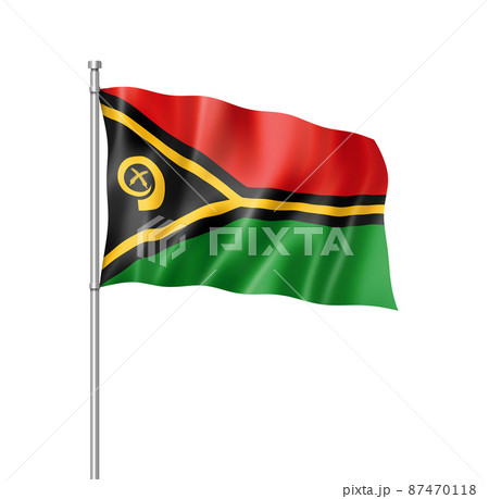 Vanuatu flag isolated on white 87470118