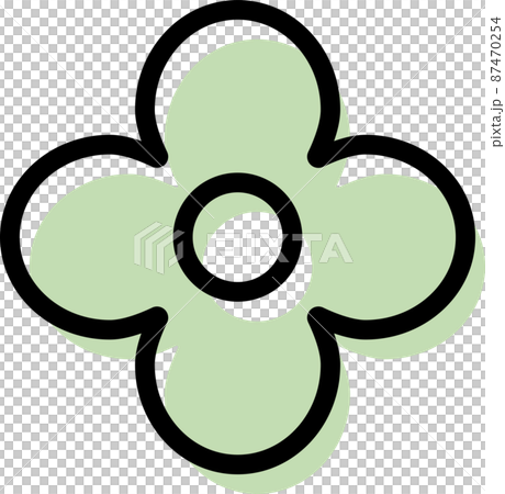 Simple and cute illustration of green flowers Simple and cute illustration of green flowers 87470254