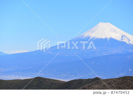 達磨山から見た富士山と駿河湾(静岡県伊豆市) 達磨山から見た富士山と駿河湾(静岡県伊豆市) 87470452