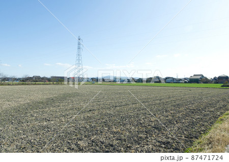 福岡県大木町の田園風景 福岡県大木町の田園風景 87471724