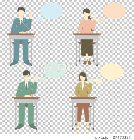 設置循環教育的插圖（工人正在重新學習） 87473355