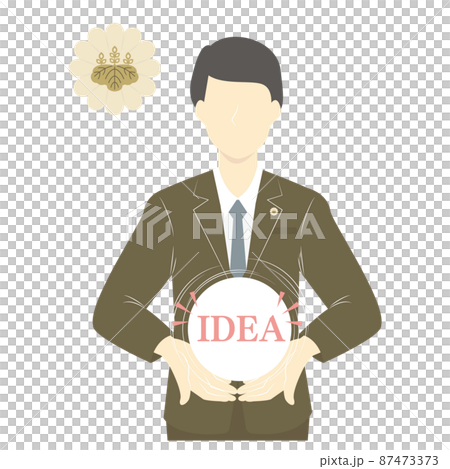 知識產權專家男性專利代理人和徽章 87473373