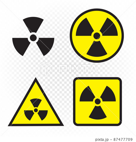 nuclear danger sign symbol message set 87477709