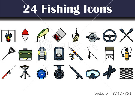 Fishing Icon Set Fishing Icon Set 87477751