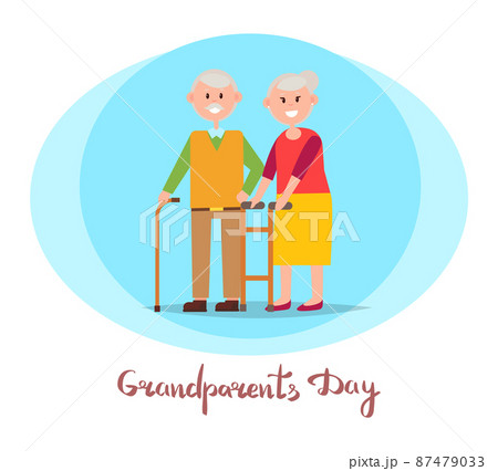 Grandparents Day Placard, Vector Illustration 87479033