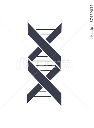 DNA Deoxyribonucleic Acid Chain Logo Design Icon 87479035