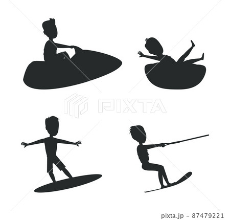 Summer Silhouettes Collection Vector Illustration 87479221