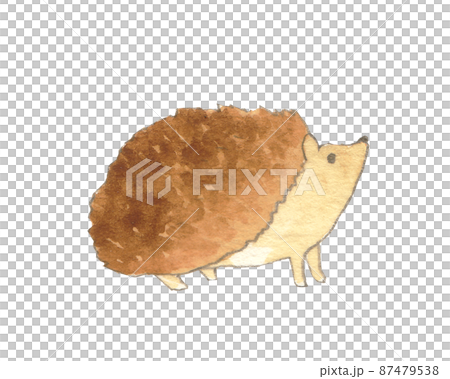 刺猬切圖手繪水彩 87479538