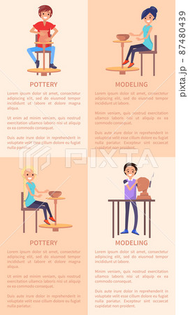 Pottery and Modeling Posters with People and Text Pottery and Modeling Posters with People and Text 87480439