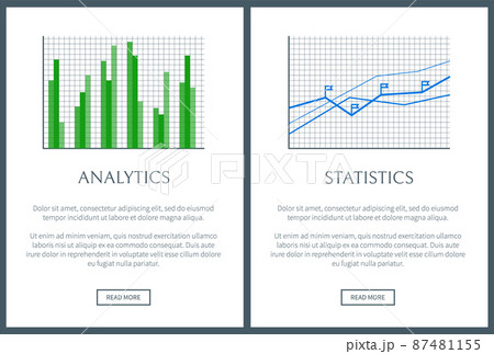 Analytics Chart and Statistics Graph, Color Cards 87481155