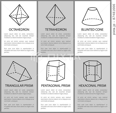 Tetrahedron and Octahedron, Pentagon Prism Sketch Tetrahedron and Octahedron, Pentagon Prism Sketch 87481666