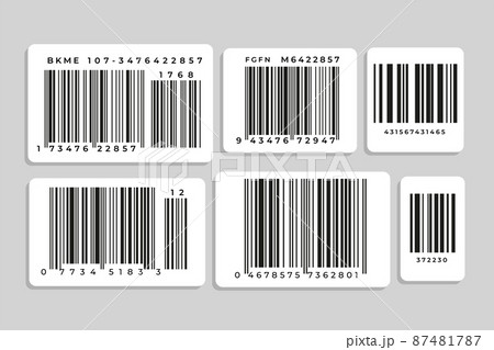 バーコード ラベル 決済のイラスト素材