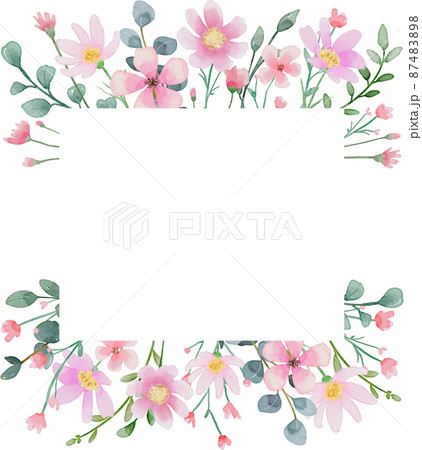 フレーム 枠 水彩画 87483898