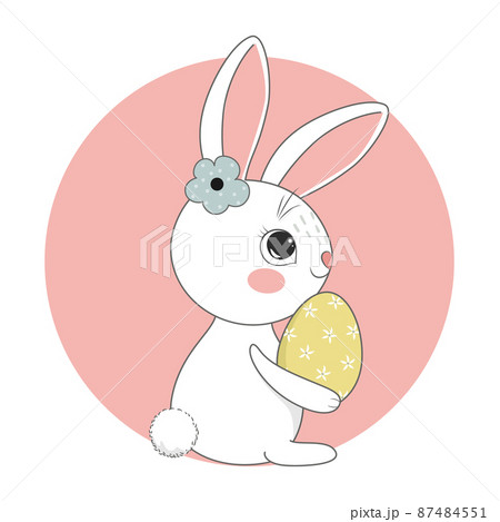 Cute easter bunny. Spring holiday. 87484551