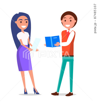 Student Answer Professors Question Vector Isolated 87485107