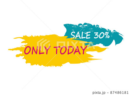 Paint smear web banner, business card, 30 percent OFF template - Vector Paint smear web banner, business card, 30 percent OFF template - Vector 87486181