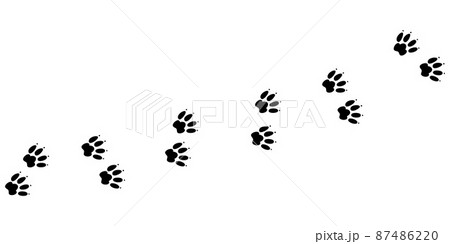 paw print trail clipart