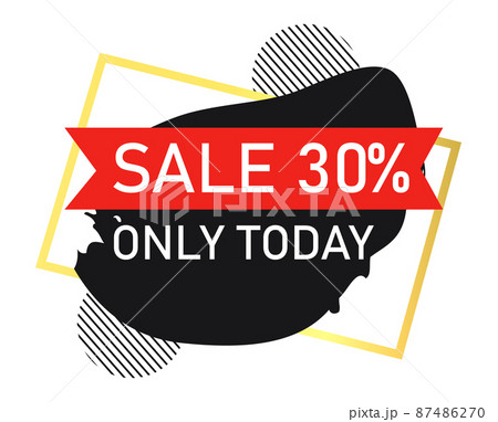 Paint smear web banner, business card, 30 percent OFF template - Vector Paint smear web banner, business card, 30 percent OFF template - Vector 87486270