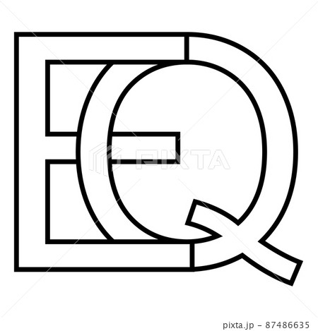 Logo sign eq qe icon nft eq interlaced letters e q Logo sign eq qe icon nft eq interlaced letters e q 87486635