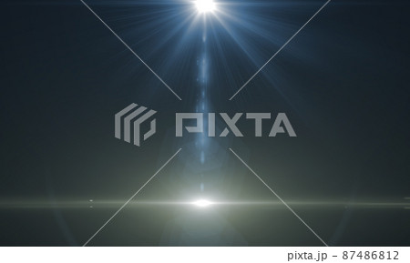 Lens Flare light over background. Easy to add overlay or screen filter over photos 87486812