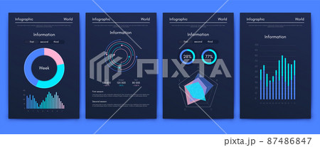 Vector graphics infographics with mobile phone. Template for creating mobile applications, workflow layout, diagram, banner, web design, business reports 87486847