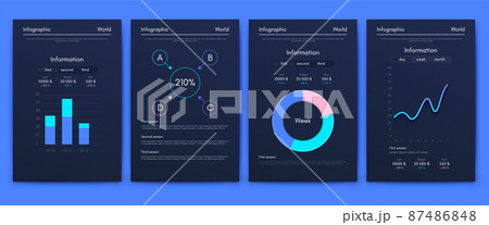Vector graphics infographics with mobile phone. Template for creating mobile applications, workflow layout, diagram, banner, web design, business reports 87486848