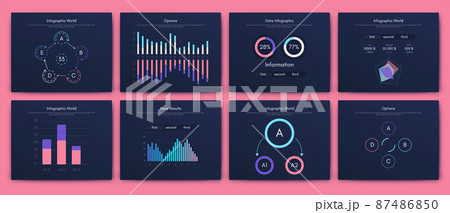 Vector graphics infographics with mobile phone. Template for creating mobile applications, workflow layout, diagram, banner, web design, business reports 87486850