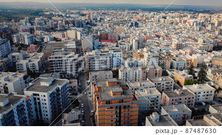 The old town of Monopoli in Italy from above - aerial view 87487630