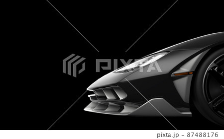 Detail On The Front Of A Generic Modern Car On のイラスト素材 Detail On The Front Of A Generic Modern Car On のイラスト素材