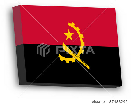3D vector flag of Angola 87488292