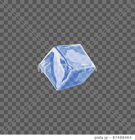 Ice square block in realistic with white reflections vector illustration 87488464