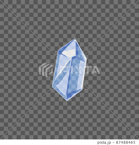 Ice or magic crystal cartoon flat vector illustration isolated on transparent. 87488465